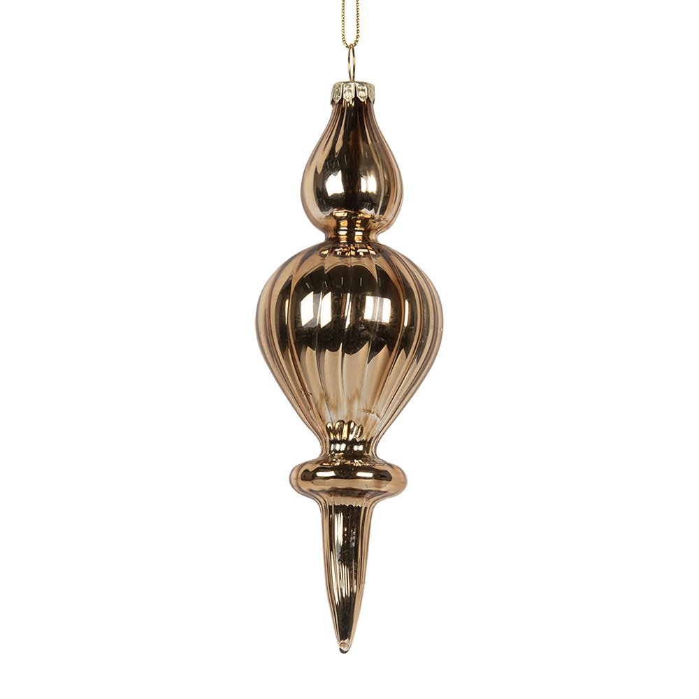 Kerstbal Ø 5x15 cm Goudkleurig Glas