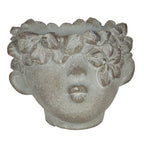 Bloempot Hoofd 12x10x9 cm Grijs Bruin Steen