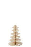 J-Line decoratie Boom - papier - wit - small