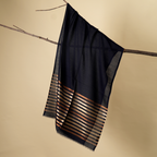 Sjaal | Wolmix Zari Work | Marineblauw