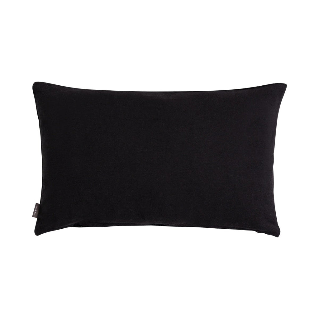 Coco Chenille kussen zwart 30x50cm