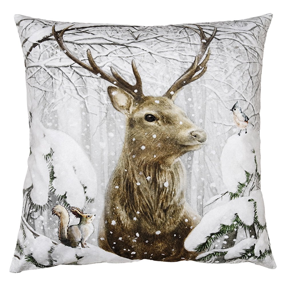 Sierkussen 45x45 cm Bruin Polyester Hert