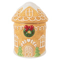 Voorraadpot Deksel Gingerbread house Ø 13x17 cm Bruin Keramiek
