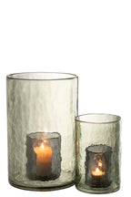 J-Line Windlicht Dubbel Glas Groen Large