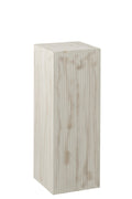 J-Line Geribbelde sokkel - paulowniahout - wit - large