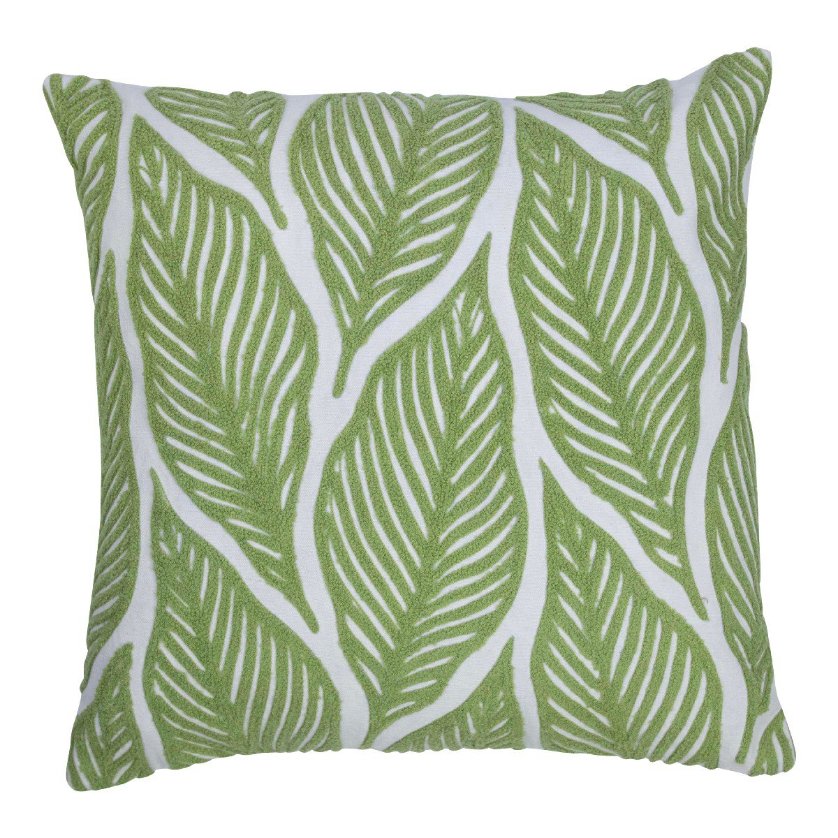 Lilou Kussen bladeren groen 45x45cm