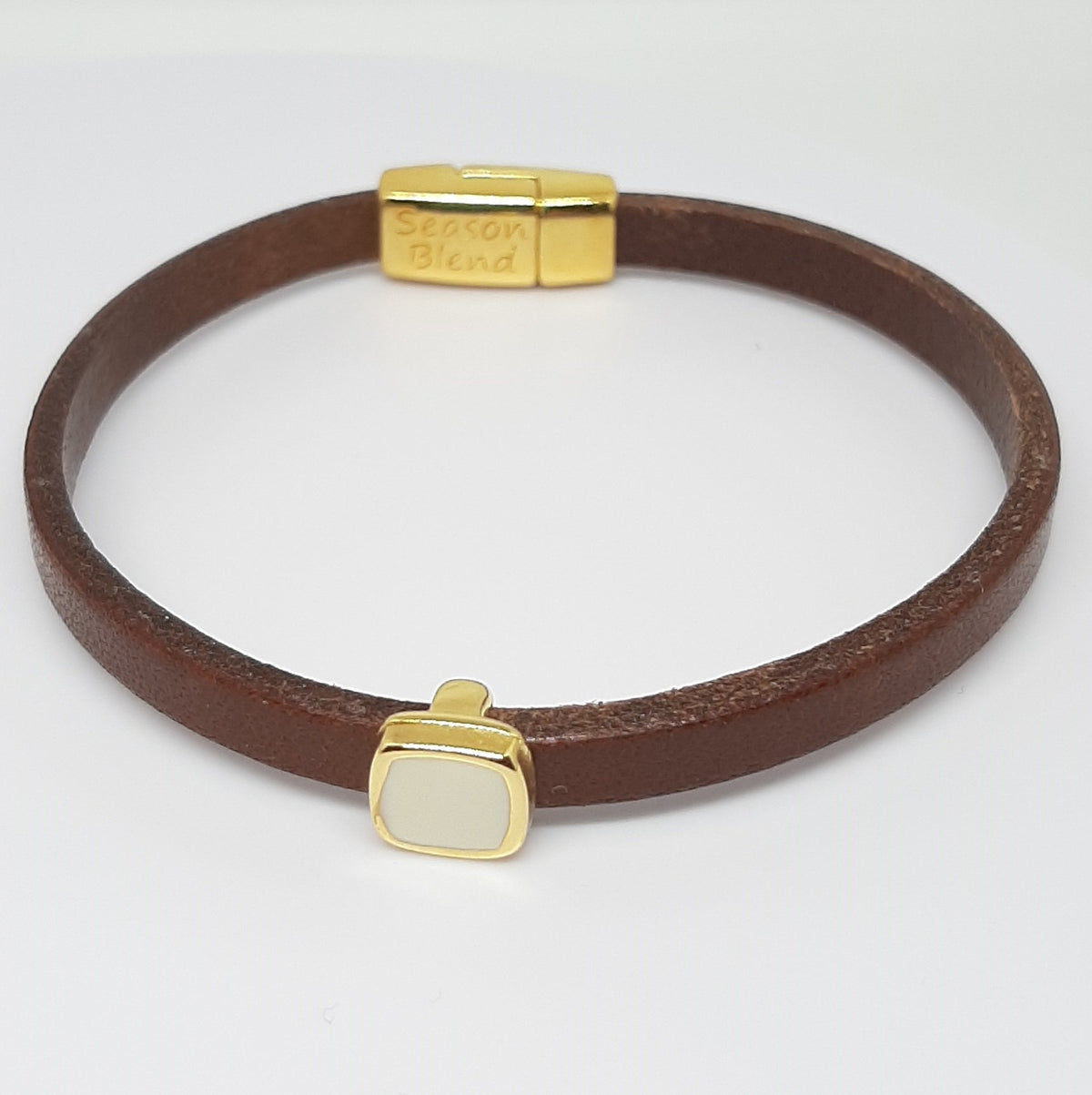 Semplice emaille vierkante slider 24K verguld