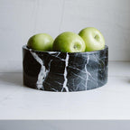 Marmer fruitschaal rond Ø24cm zwart