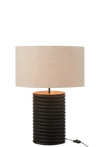 J-Line lamp Schroefdraad Wijd Ailanthus - hout - zwart/grijs