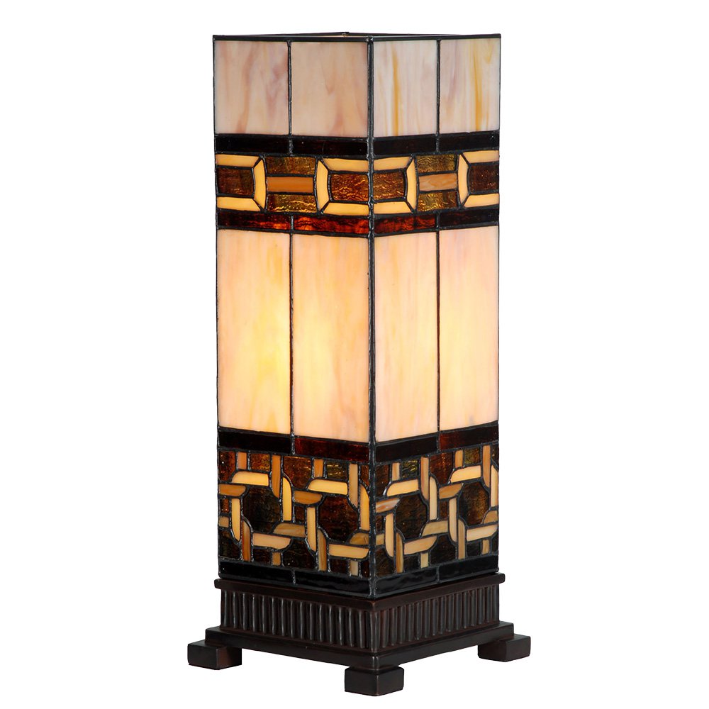 Tiffany Tafellamp 17x17x44 cm Beige Glas