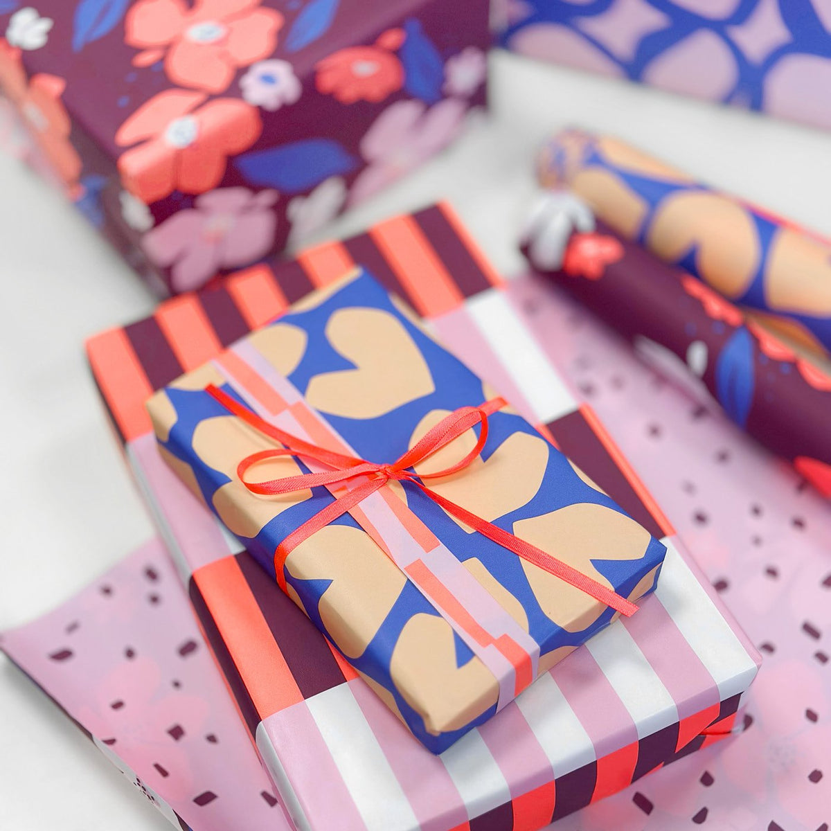 Colorblocking - Color Clash - Rollen cadeaupapier - 10 stuks