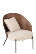 J-Line Loungestoel Multiplex/Metaal Bruin/Beige