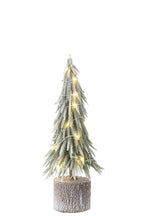 J-Line Kerstboom A+Led Kunststof Sneeuw Groen Medium