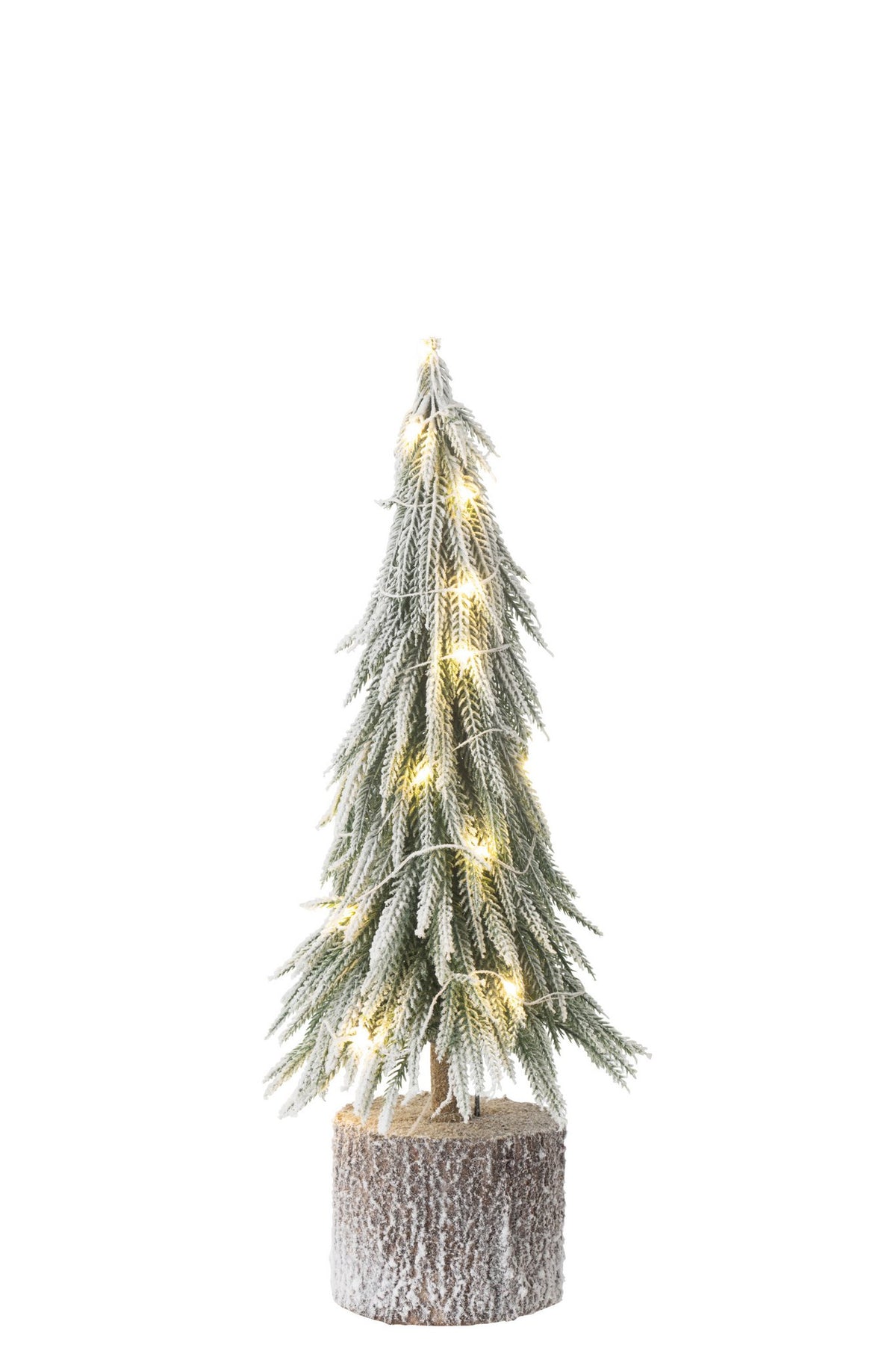J-Line Kerstboom A+Led Kunststof Sneeuw Groen Medium