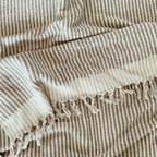 PomPom Handdoek Stripe Taupe