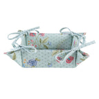 Broodmand 35x35x8 cm Blauw Groen Katoen Bloemen Cadeau Keuken