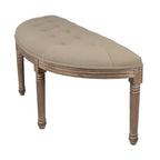 Bankje 125x41x48 cm Bruin Beige Hout
