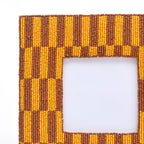 Fotolijst - Rustiek Bruin Met Kralen - 4x4 Inch