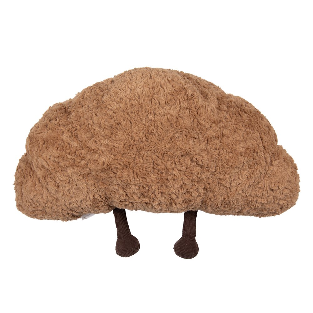 Sierkussen Croissant 63x34x17 cm Bruin Polyester