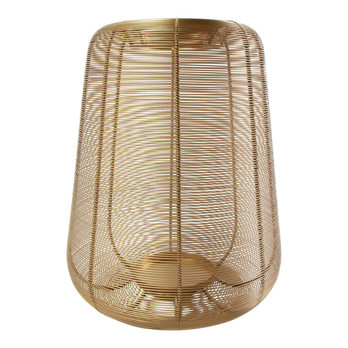 Lantaarn Ijzer dara goud h40 d34cm