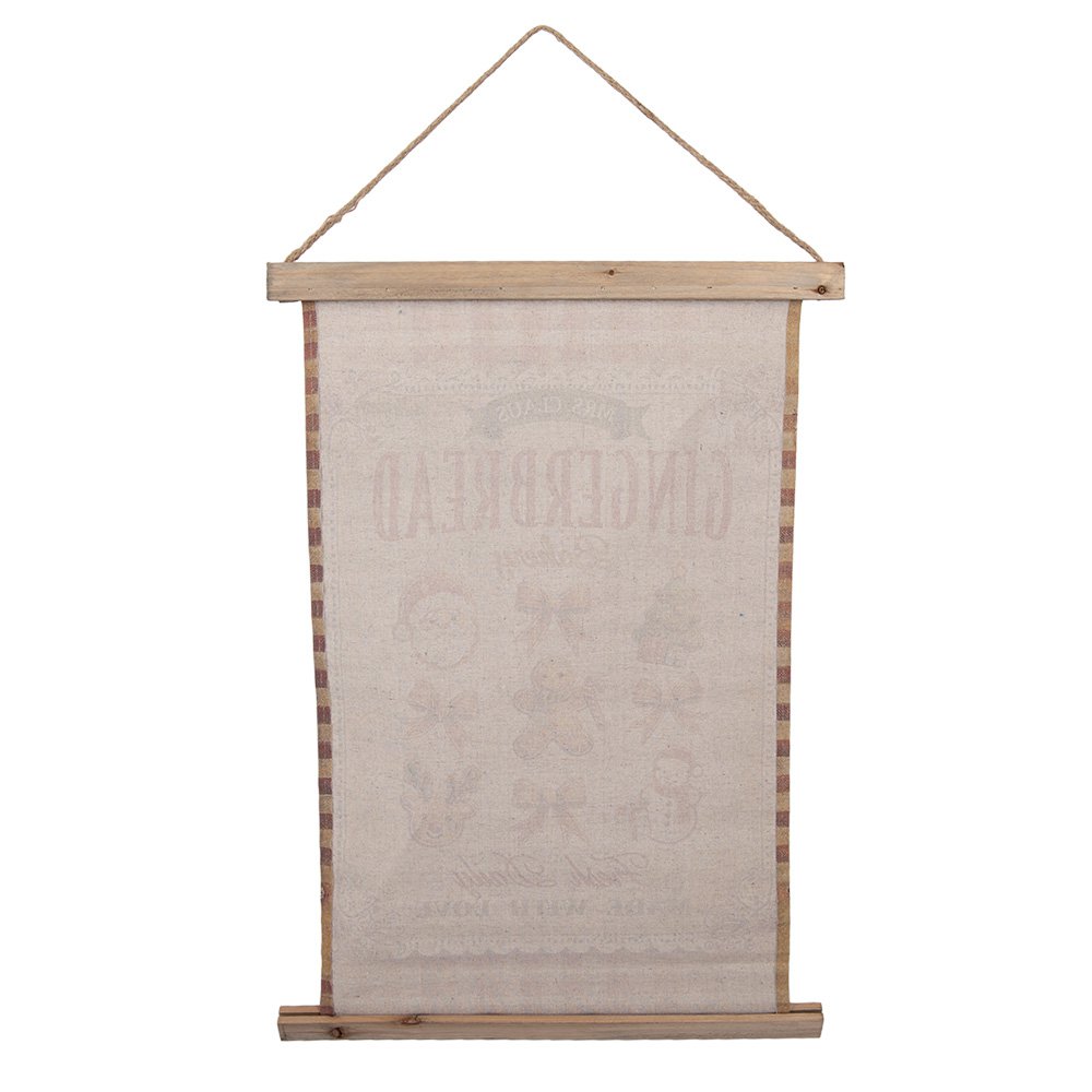 Wandkleed 40x2x60 cm Beige Textiel