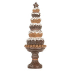 Kerstdecoratie Beeld Kerstboom Ø 11x33 cm Bruin Kunststof