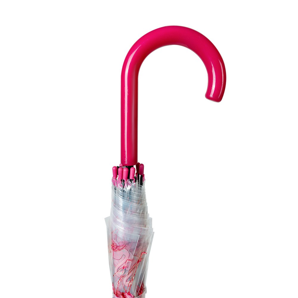 Paraplu Volwassenen Ø 90 cm Transparant Kunststof Flamingo