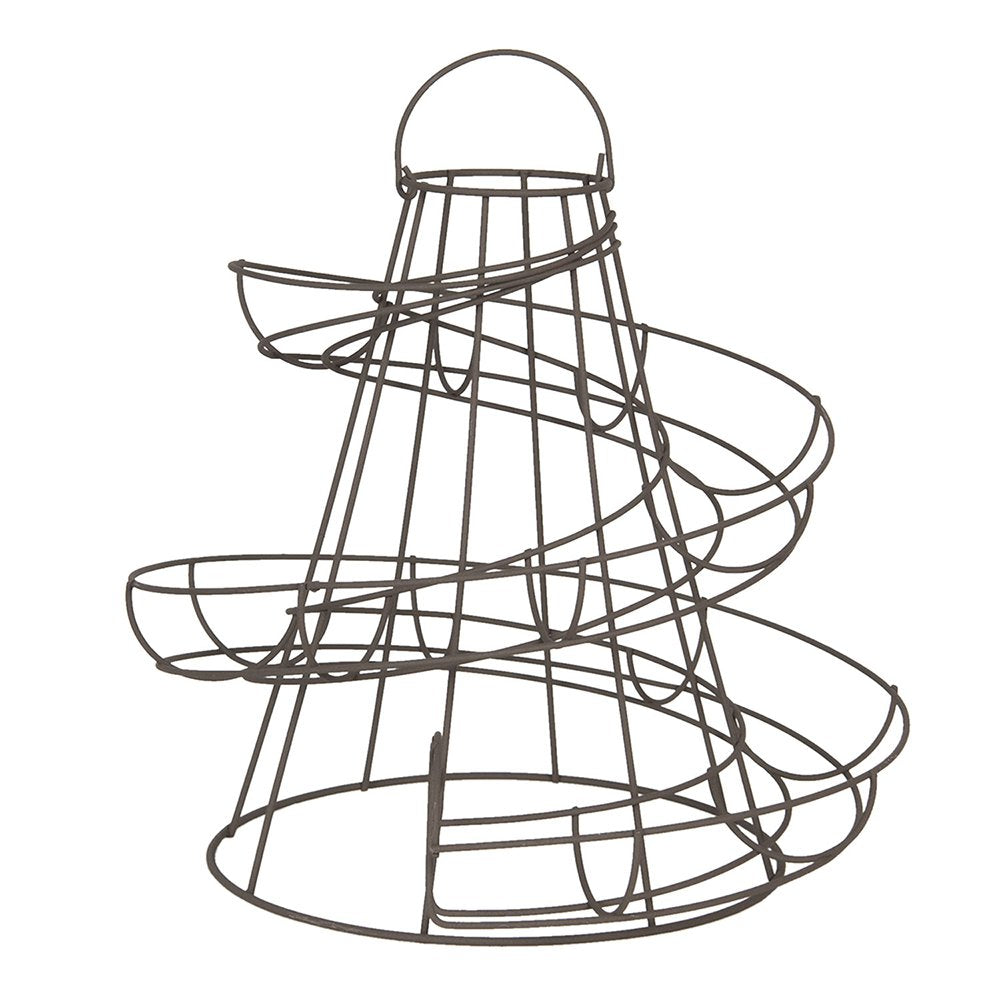 Eierhouder 33x33x35 cm Zwart IJzer Eiermand