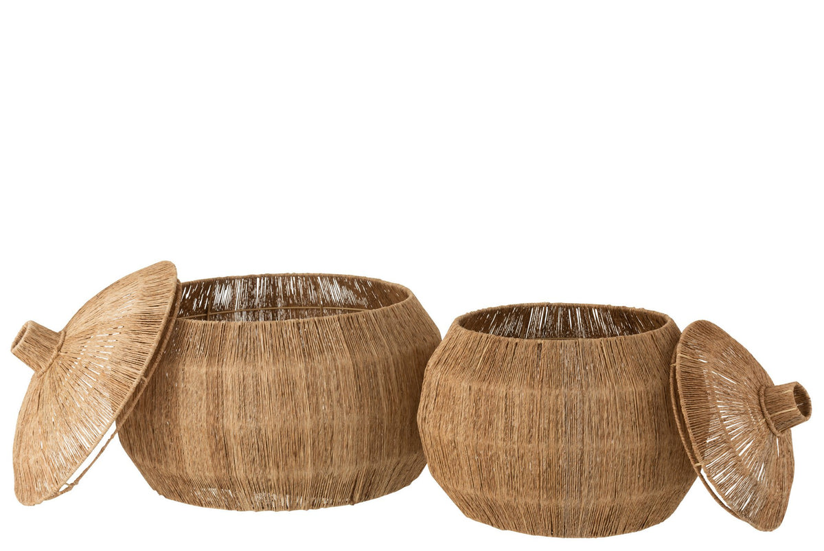 J-Line Set 2 Manden Dantya Bal Natuurlijke Jute