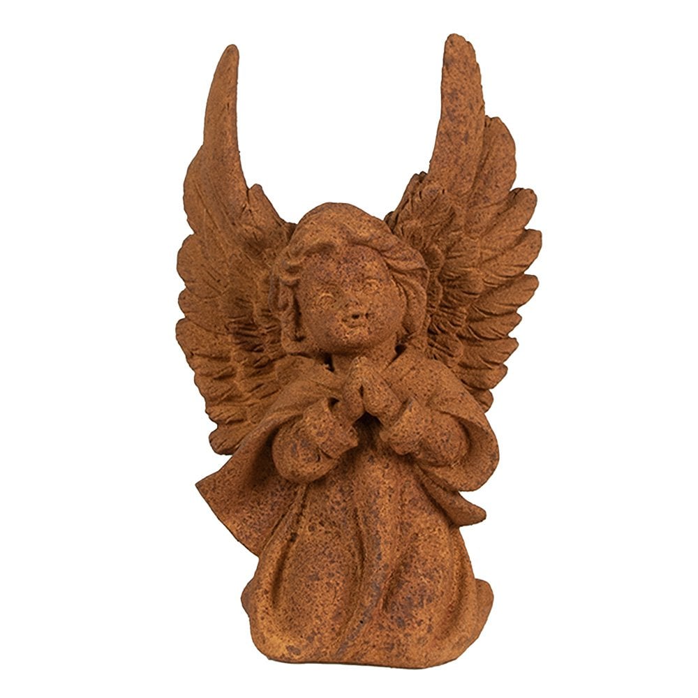 Decoratie Beeld Engel 19 cm Bruin Polyresin Religious sculpture