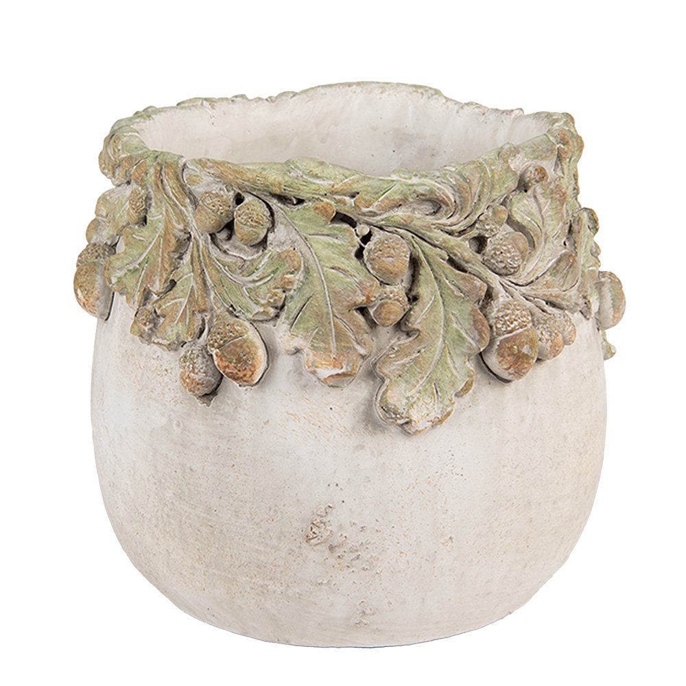 Bloempot Ø 15x13 cm Beige Steen