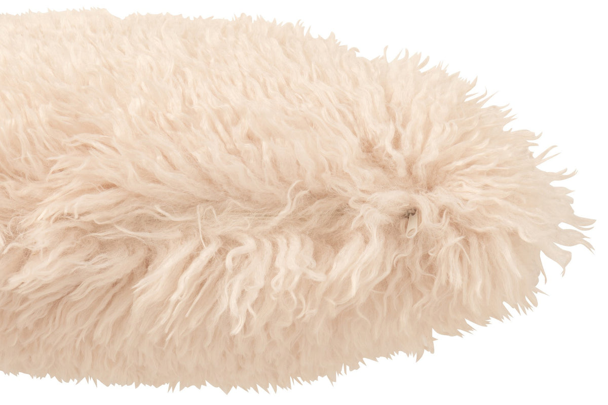 J-Line kussen Moutie - polyester - beige
