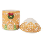 Voorraadpot Deksel Gingerbread house Ø 13x17 cm Bruin Keramiek