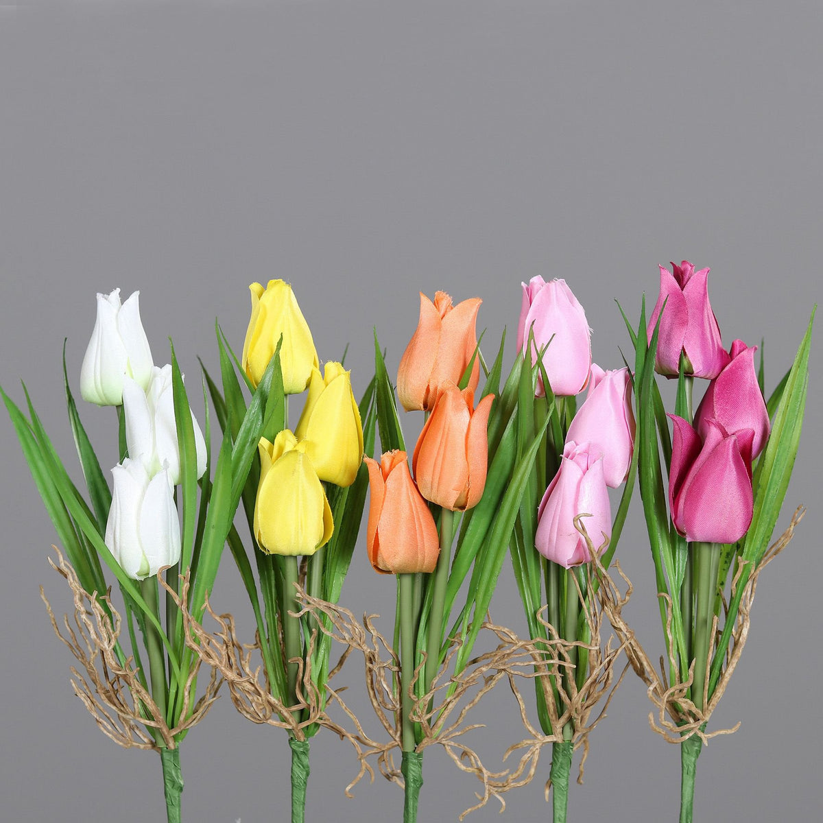 Kunst Tulpen met pick 20cm mix kleuren
