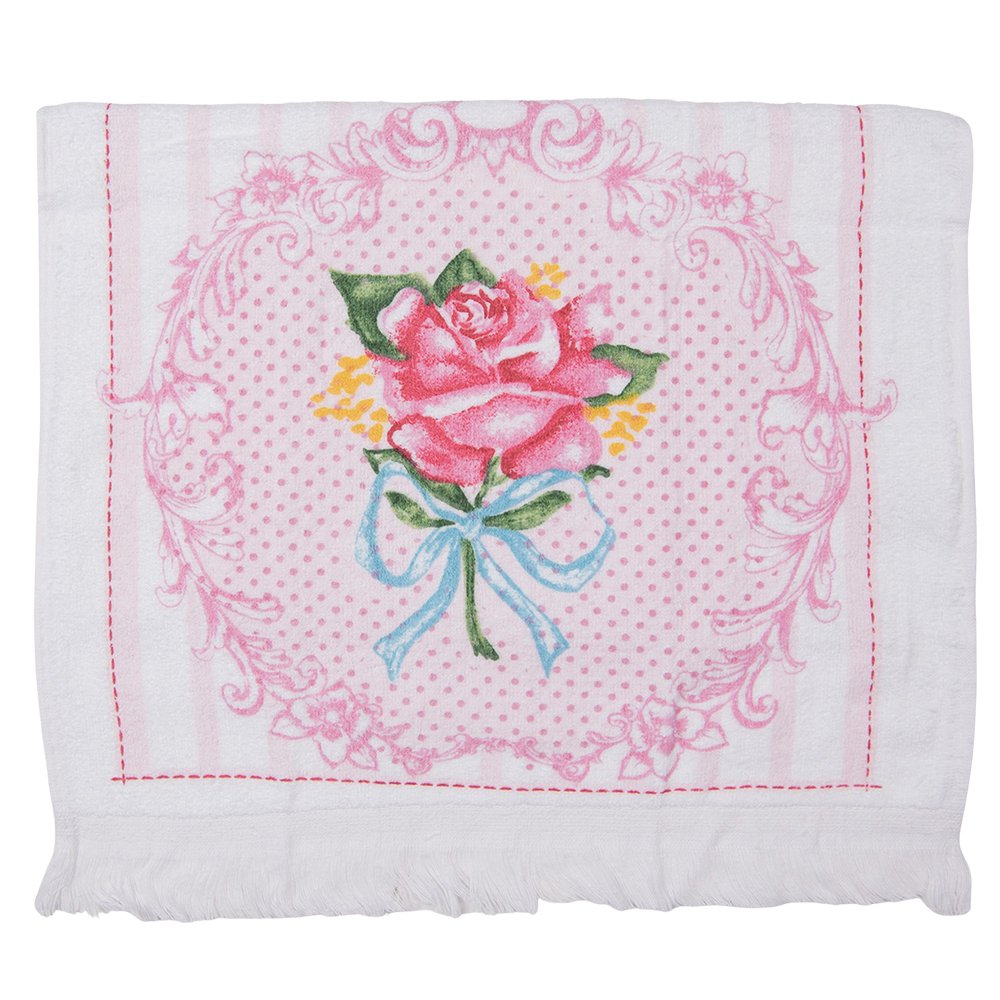 Gastendoekje 40x66 cm Roze Blauw Katoen Roos Toilet Handdoek