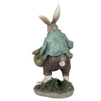 Beeld Konijn 32 cm Bruin Groen Polyresin Paasdecoratie
