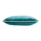 Half kussen fluweel goud petrol 35x45cm