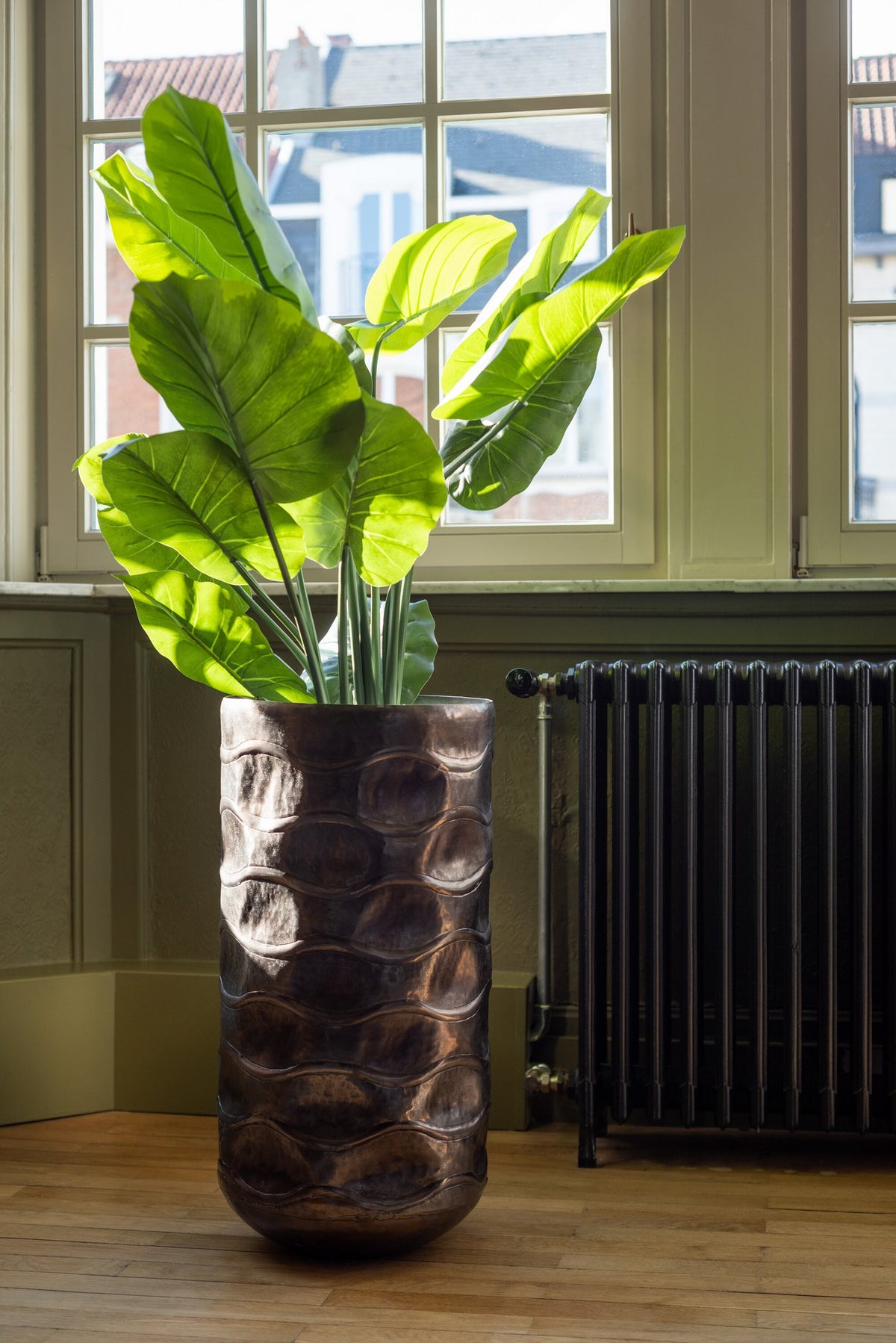 J-Line plant Taro Wild in pot - kunststof - groen - large