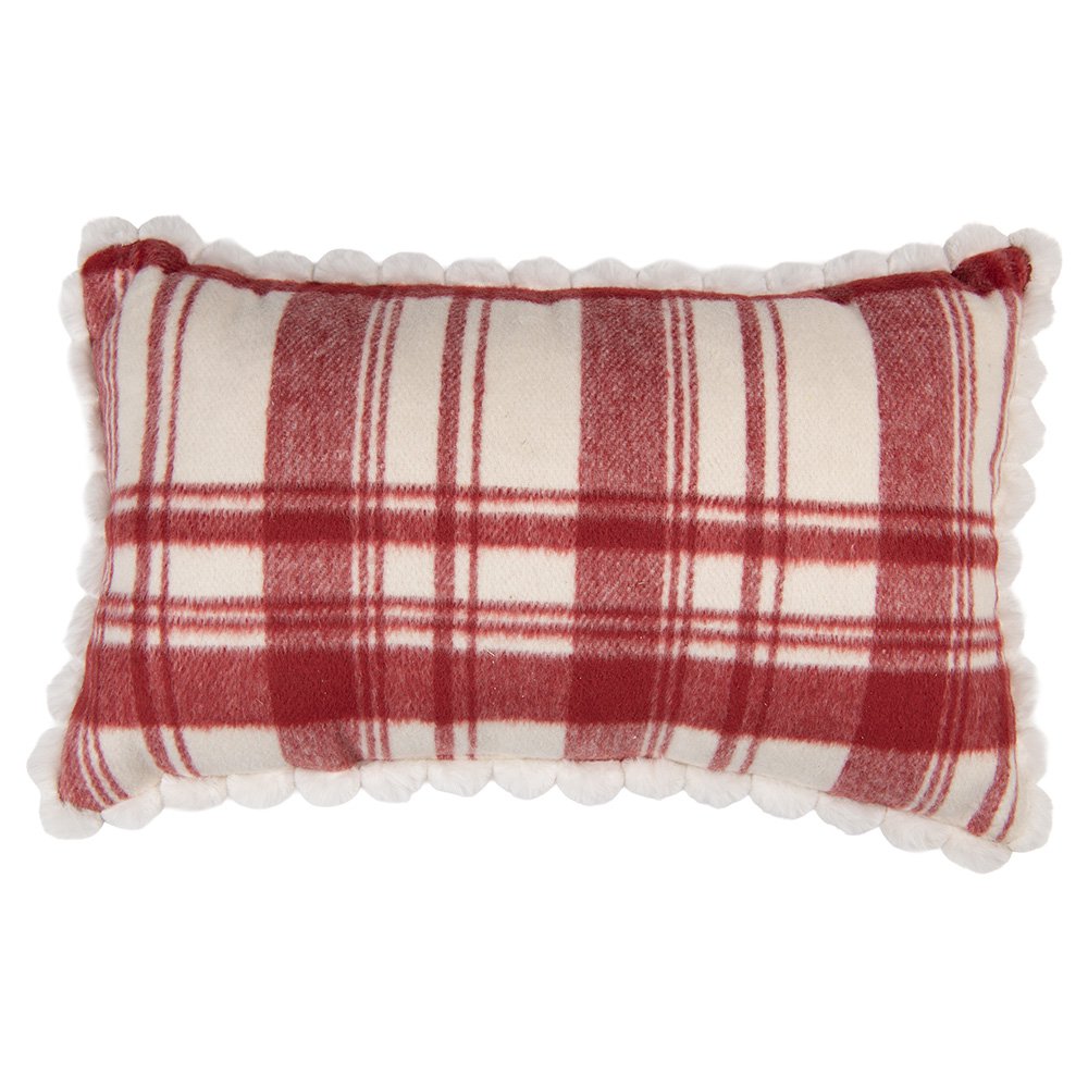 Sierkussen 50x30x4 cm Rood Polyester Kerst