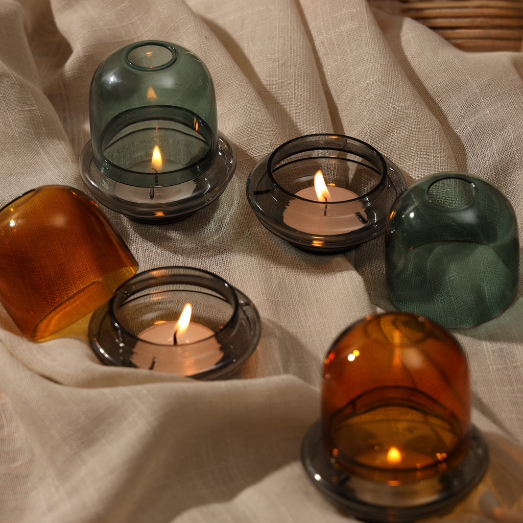 Borosilicaatglas Kaarshouder Dome - 2 Kleuren