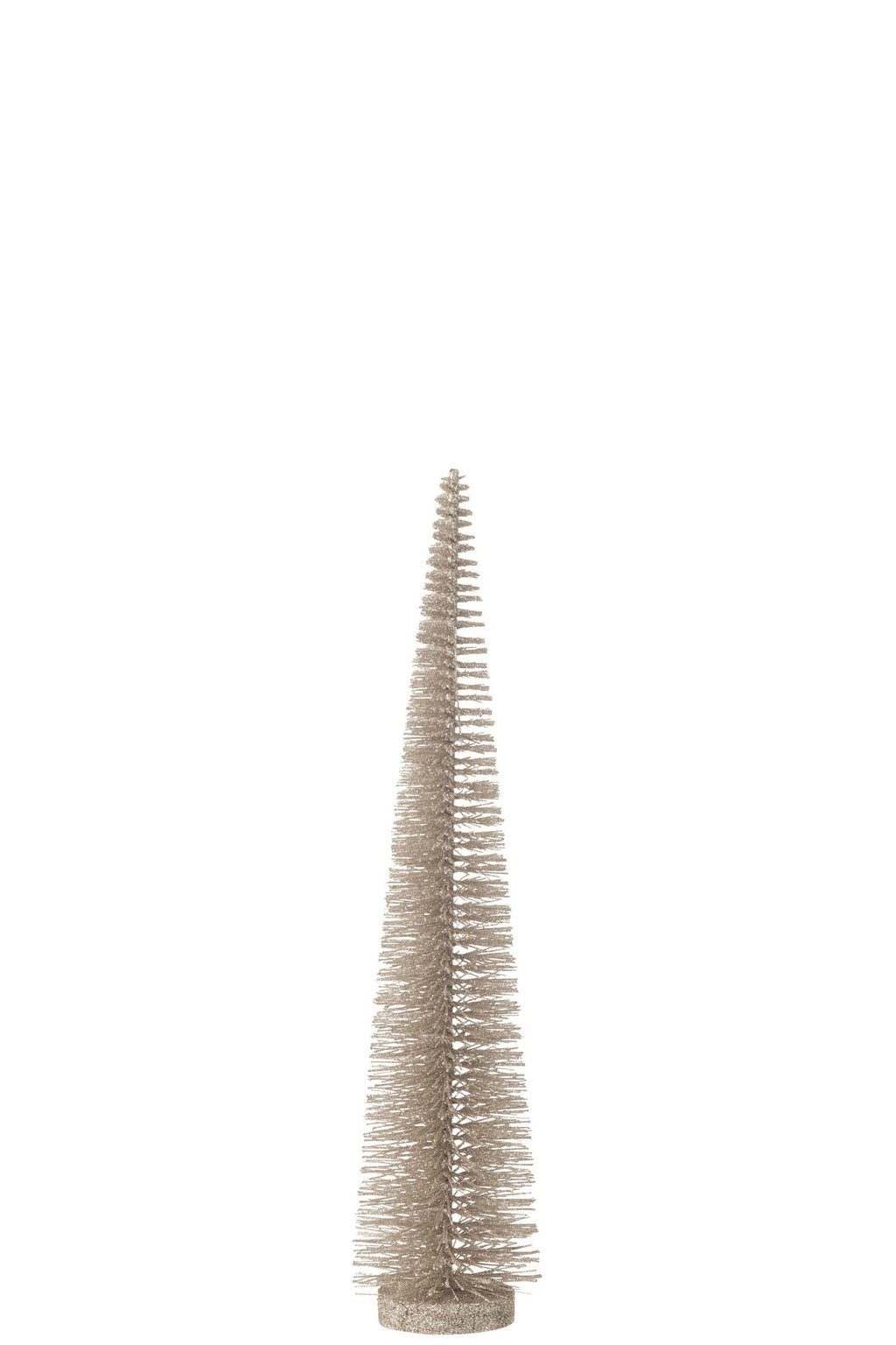 J-Line decoratie Kerstboom Glitter - kunststof - greige - medium