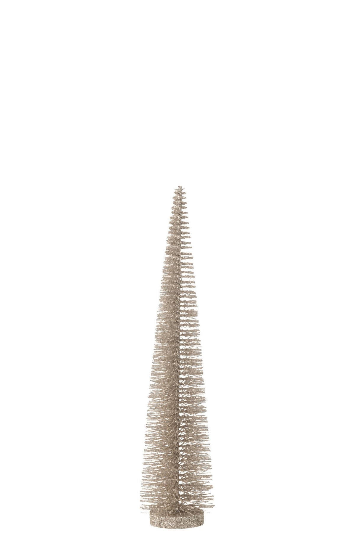 J-Line decoratie Kerstboom Glitter - kunststof - greige - medium