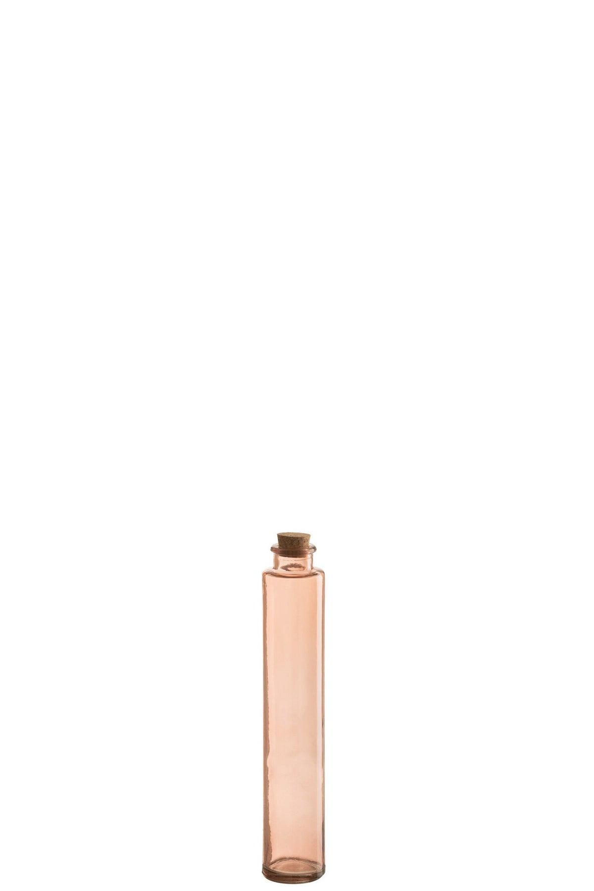 J-Line decoratie Fles Kurk - glas - lichtroze