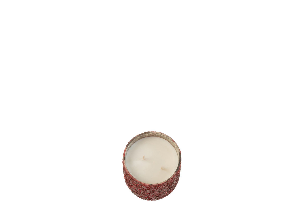 J-Line geurkaars Luxuria - Berry Bliss - glas - rood - small - 40U