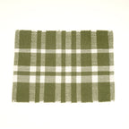 Placemat met groene geruite strepen – Duurzame polyester tafelmat