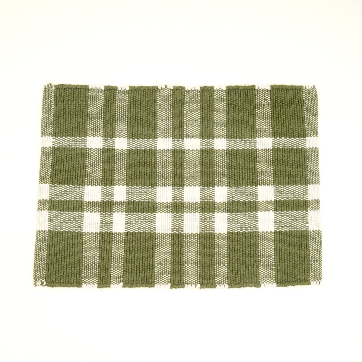 Placemat met groene geruite strepen – Duurzame polyester tafelmat