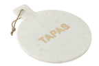 J-Line snijplank Rond Tapas Marmer - steen - wit