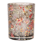 Theelichuhouder set van 2 Ø 7x8 / 10x13 cm Grigjs Glas Bloemen
