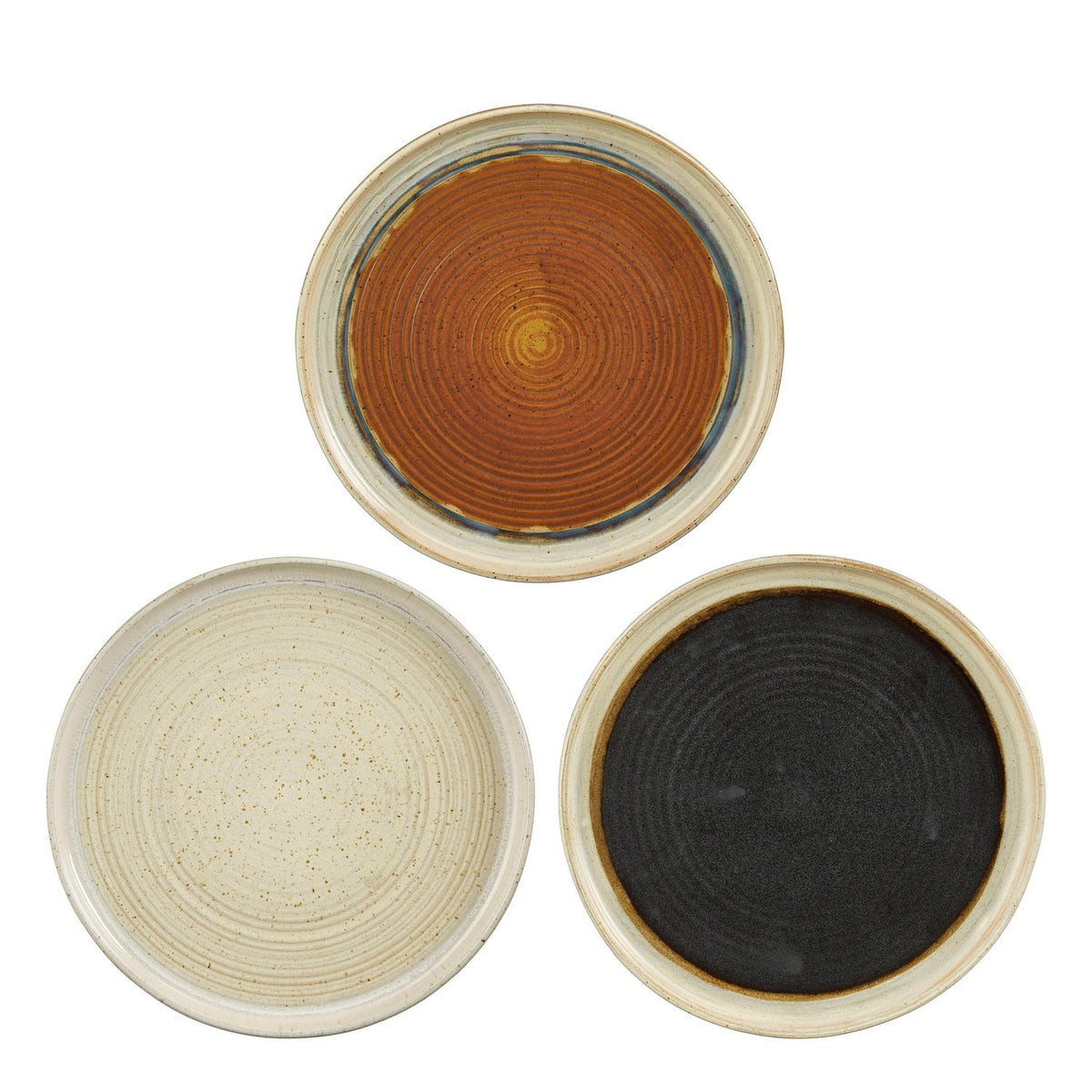 Ethan dinerbord terra off white zwart 3 assorti