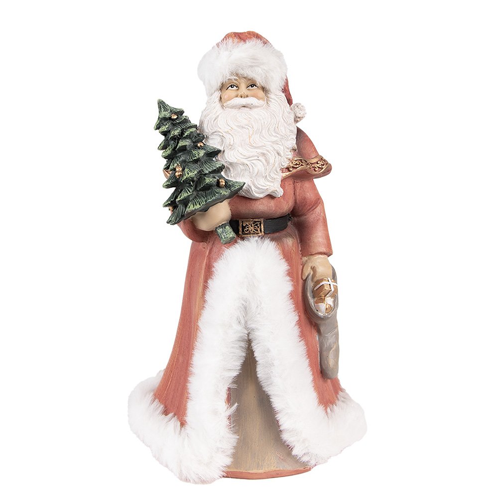 Beeld Kerstman 23 cm Rood Polyresin Kerstfiguren
